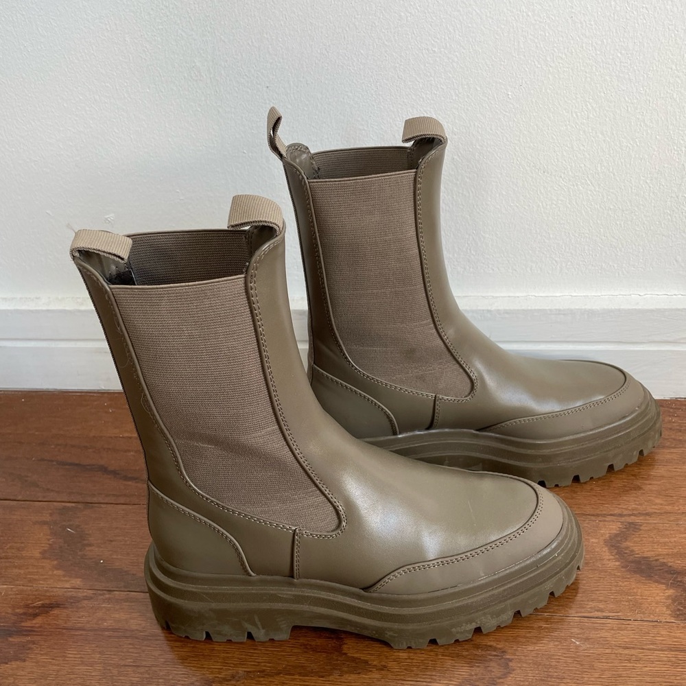 Zara Lug Sole Boots - Like New
